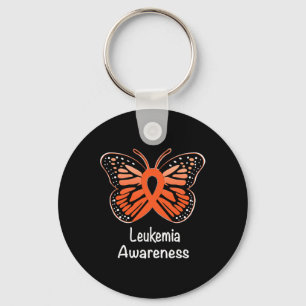 Awareness Warrior Support Survivor Orange Ribbon 1 Key Ring