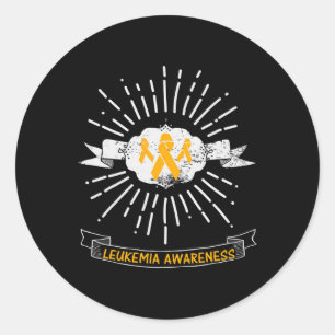 Awareness Wear Orange Ribbon Graphic Classic Round Sticker