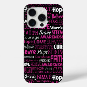 Awareness Words...Breast Cancer iPhone 15 Pro Case