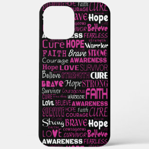 Awareness Words...Breast Cancer iPhone 12 Pro Max Case
