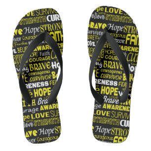 Awareness Words...Endometriosis Jandals