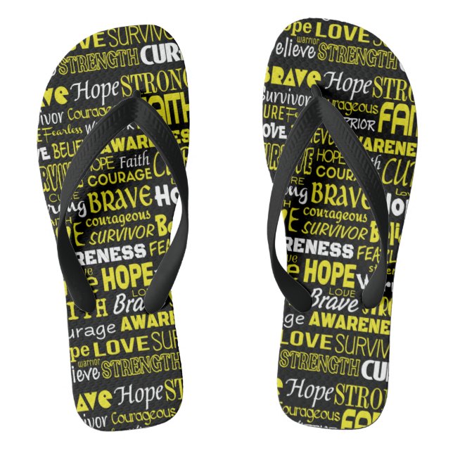 Awareness Words...Endometriosis Jandals (Footbed)