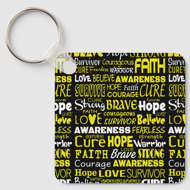 Awareness Words...Endometriosis Key Ring (Front)