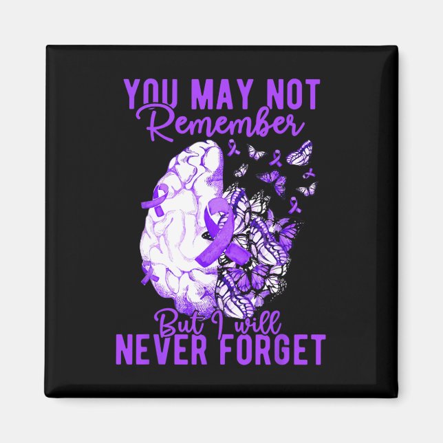 Awareness You May Not Remember Brain Butterfly 2  Magnet (Front)