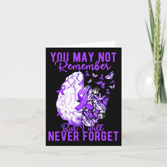 Awareness You May Not Remember Brain Butterfly  Card (Front)