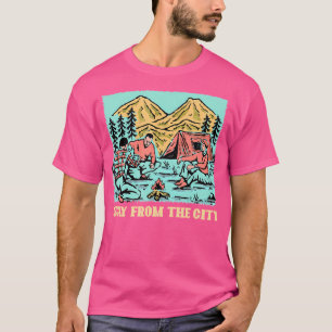 Away From The City Wildlife Camping Outdoor Camper T-Shirt