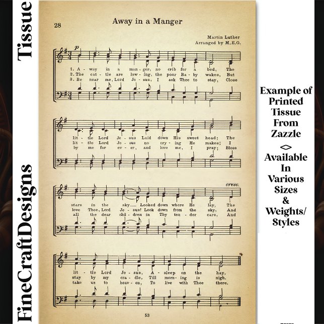 Away In A Manager Sheet Music DU8F Decoupage (Creator Uploaded)
