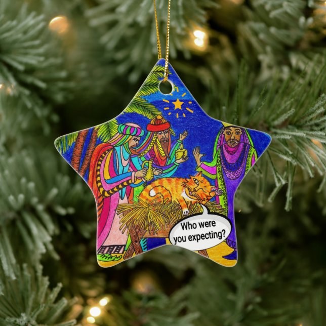 Away in a Manger Ceramic Tree Decoration (Tree)