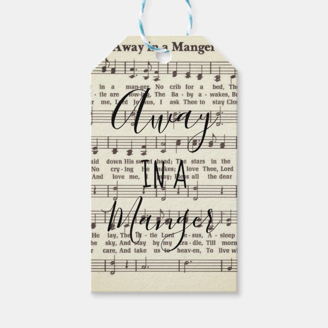 Away in a Manger Gift Tags (Front)