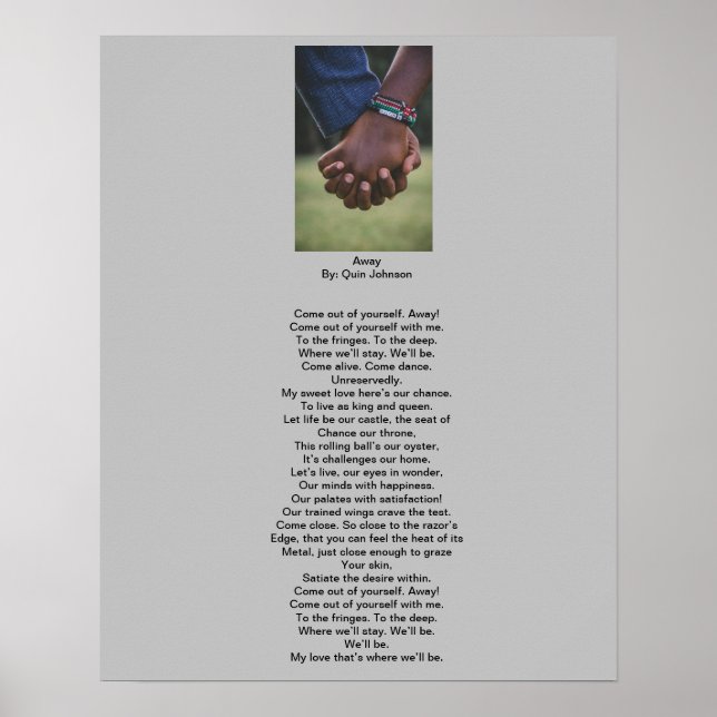 Away Poster Poem (Front)