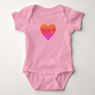 Away We Go Travel Ombre Heart Girls Shirt