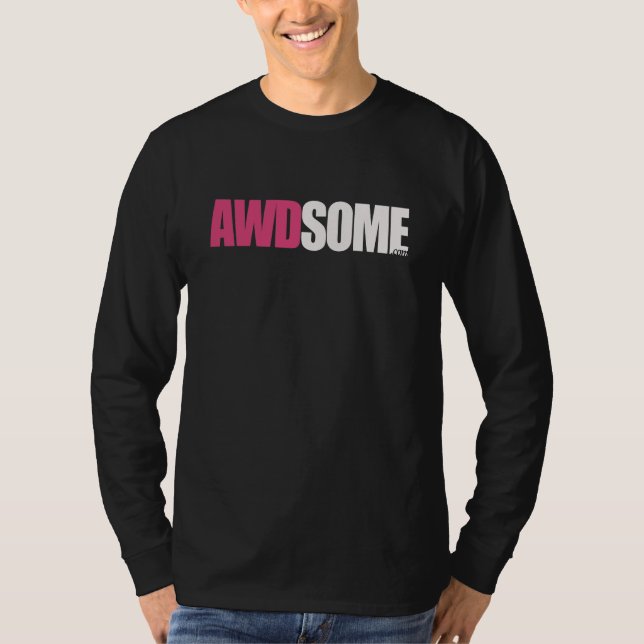 awdsome black long sleeve T-Shirt (Front)
