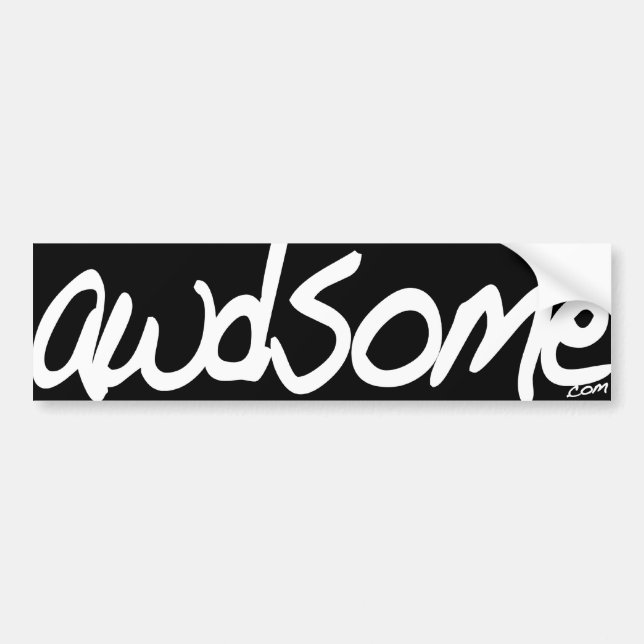 awdsome bumper sticker (Front)