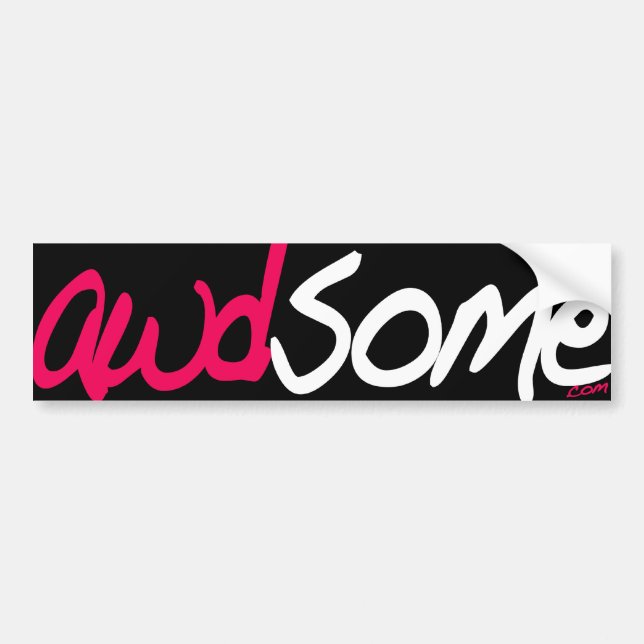 awdsome bumper sticker (Front)