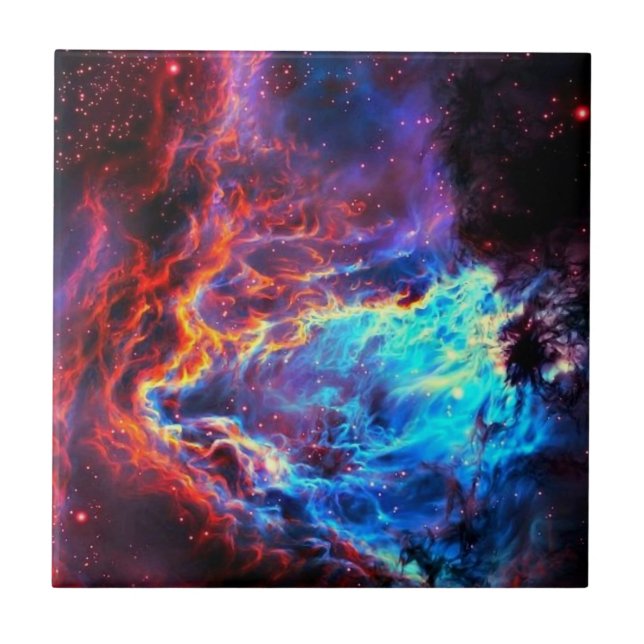 Awe-Inspiring Colour Composite Star Nebula Tile (Front)