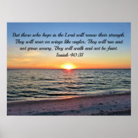 Awe-Inspiring Isaiah 40:31 Sunrise Over the Ocean