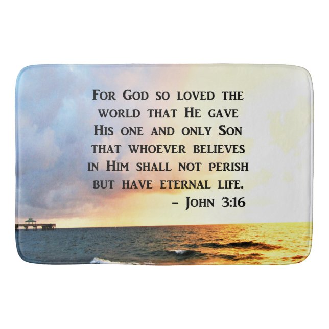 AWE INSPIRING JOHN 3 16 PHOTO DESIGN BATH MAT (Front)