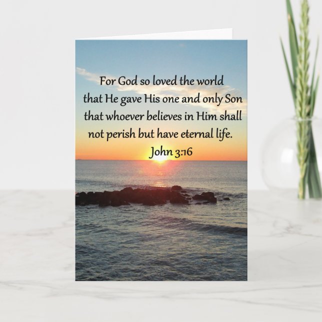 AWE-INSPIRING JOHN 3:16 SUNRISE CARD (Front)