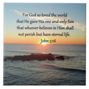 AWE-INSPIRING JOHN 3:16 SUNRISE TILE