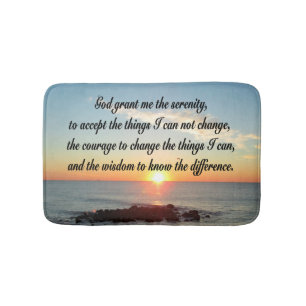 AWE INSPIRING SERENITY PRAYER DESIGN BATH MAT