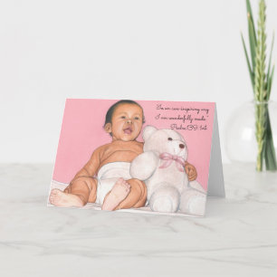 Awe-inspiring Way~Wonderfully Made~Scripture~Baby Card