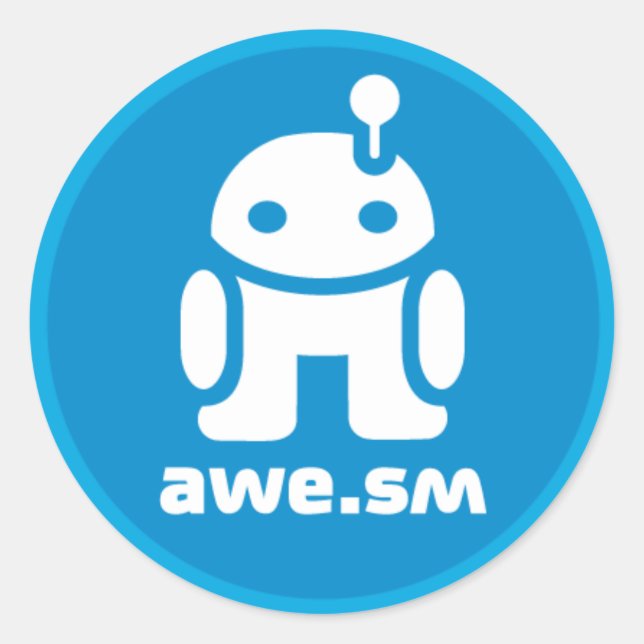 awe.sm-o Sticker (Blue) (Front)