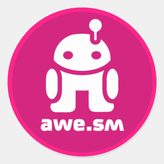 awe.sm-o Sticker (Magenta) (Front)