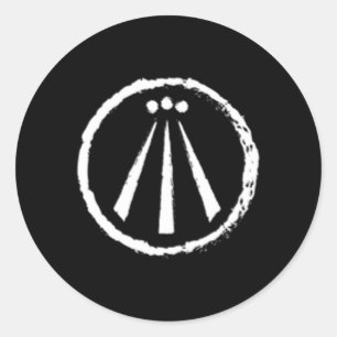 Awen Druid Pagan Celtic Wiccan Symbol Classic Round Sticker