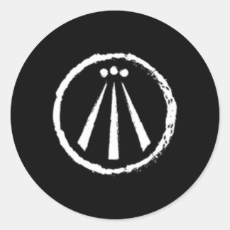 Awen Druid Pagan Celtic Wiccan Symbol Classic Round Sticker