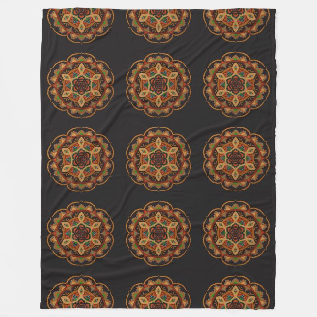 Aweni Mandala Fleece Blanket (Front)