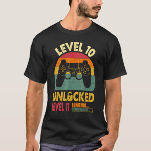 Awesome 10th Birthday Video Gamer Level 10 Unlock T-Shirt