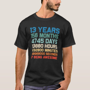 Awesome 13 Years Old Limited Edition Vintage 13th T-Shirt