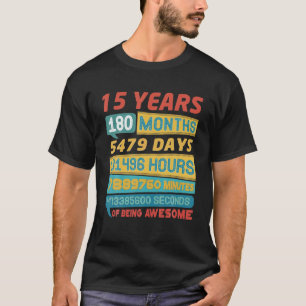 Awesome 15 Years Old Limited Edition Vintage 15Th T-Shirt