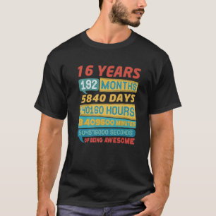 Awesome 16 Years Old Limited Edition Vintage 16Th T-Shirt