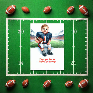 Awesome 1st Birthday Football Card