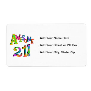 Awesome 21 Birthday T-shirts and Gifts