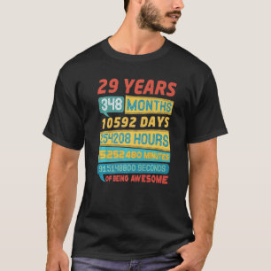 Awesome 29 Years Old Vintage 29th Birthday T-Shirt