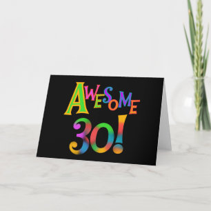Awesome 30 Birthday T-shirts and Gifts Card