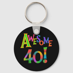Awesome 40 Birthday T-shirts and Gifts Key Ring