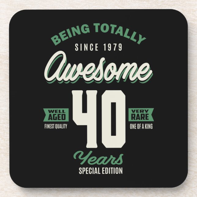 Awesome 40 Years Coaster (Front)