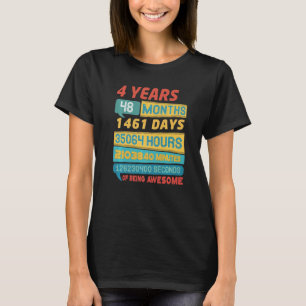 Awesome 4 Years Old Vintage 4th Birthday T-Shirt