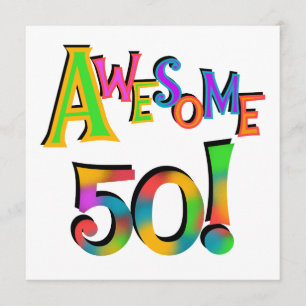 Awesome 50 Birthday T-shirts and Gifts Card