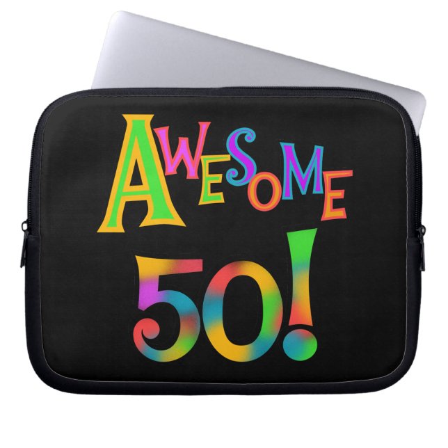 Awesome 50 Birthday T-shirts and Gifts Laptop Sleeve (Front)