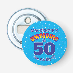 AWESOME 50 Light BLUE Birthday Bottle Opener