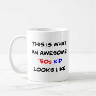 awesome 50s kid coffee mug