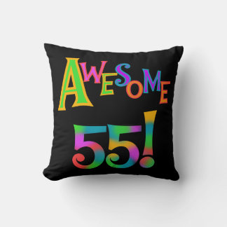 Awesome 55 Birthday T-shirts and Gifts Cushion