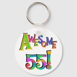 Awesome 55 Birthday T-shirts and Gifts Key Ring