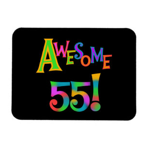 Awesome 55 Birthday T-shirts and Gifts Magnet