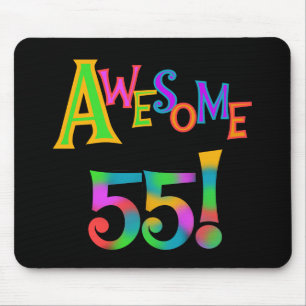 Awesome 55 Birthday T-shirts and Gifts Mouse Pad