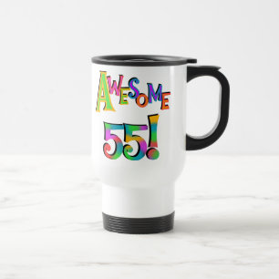 Awesome 55 Birthday T-shirts and Gifts Travel Mug